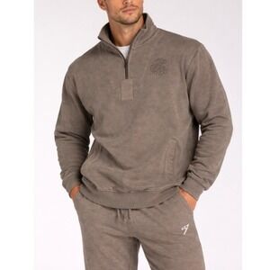 Gymshark Men's Brown Premium Legacy 1/4 Zip Extreme Oversized Pullover S NWT